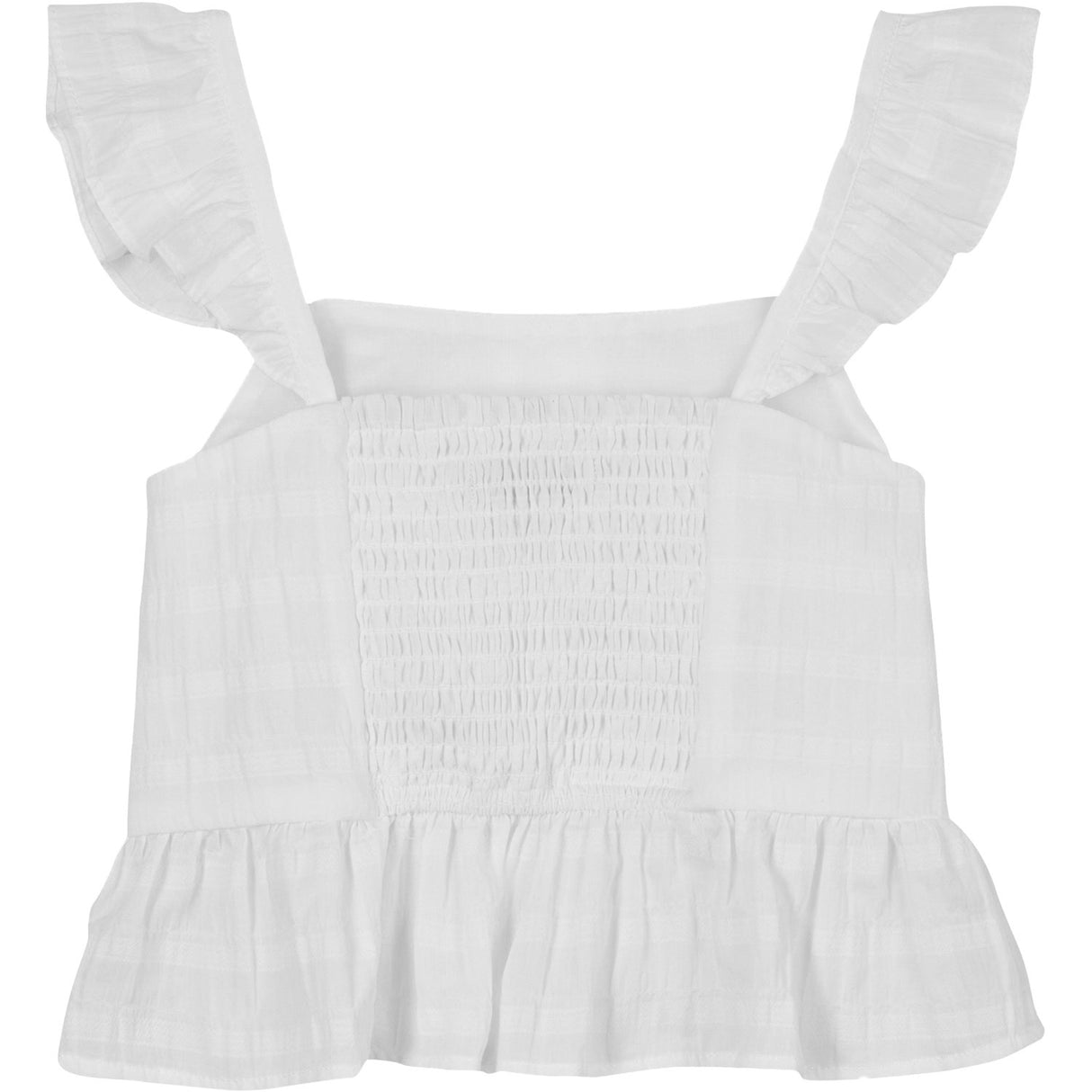 Tommy Hilfiger White Textured Bomull Topp