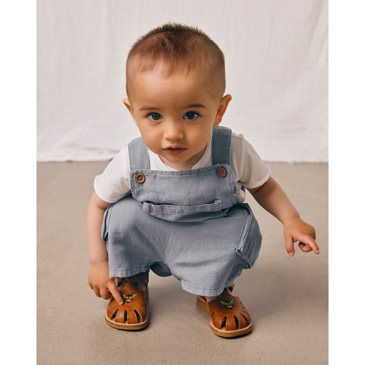 Angulus Cognac Begynner Sandal Med Bi Broderi