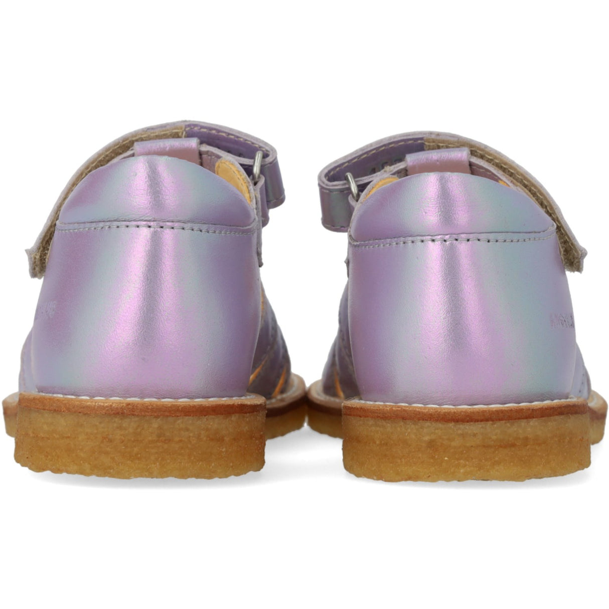 Angulus Iridescent Lilac Shine Hjertesandal Med Borrelåslukning