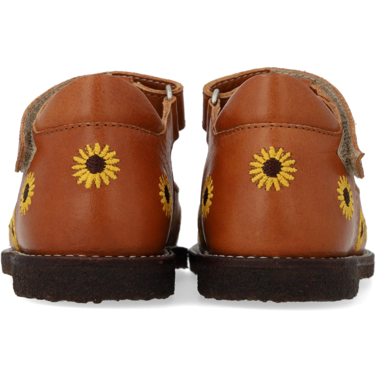 Angulus Cognac Klassisk Begynner Tullesko Med Solsikkebroderi