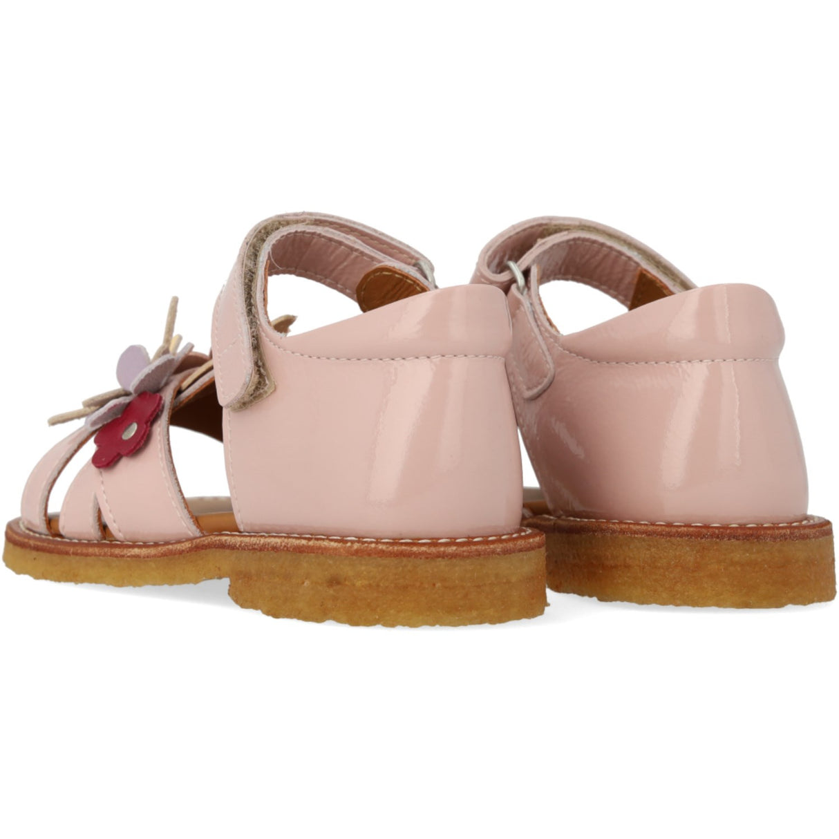 Angulus Rosebud Sandal Med Flerfargede Blomsterapplikasjoner