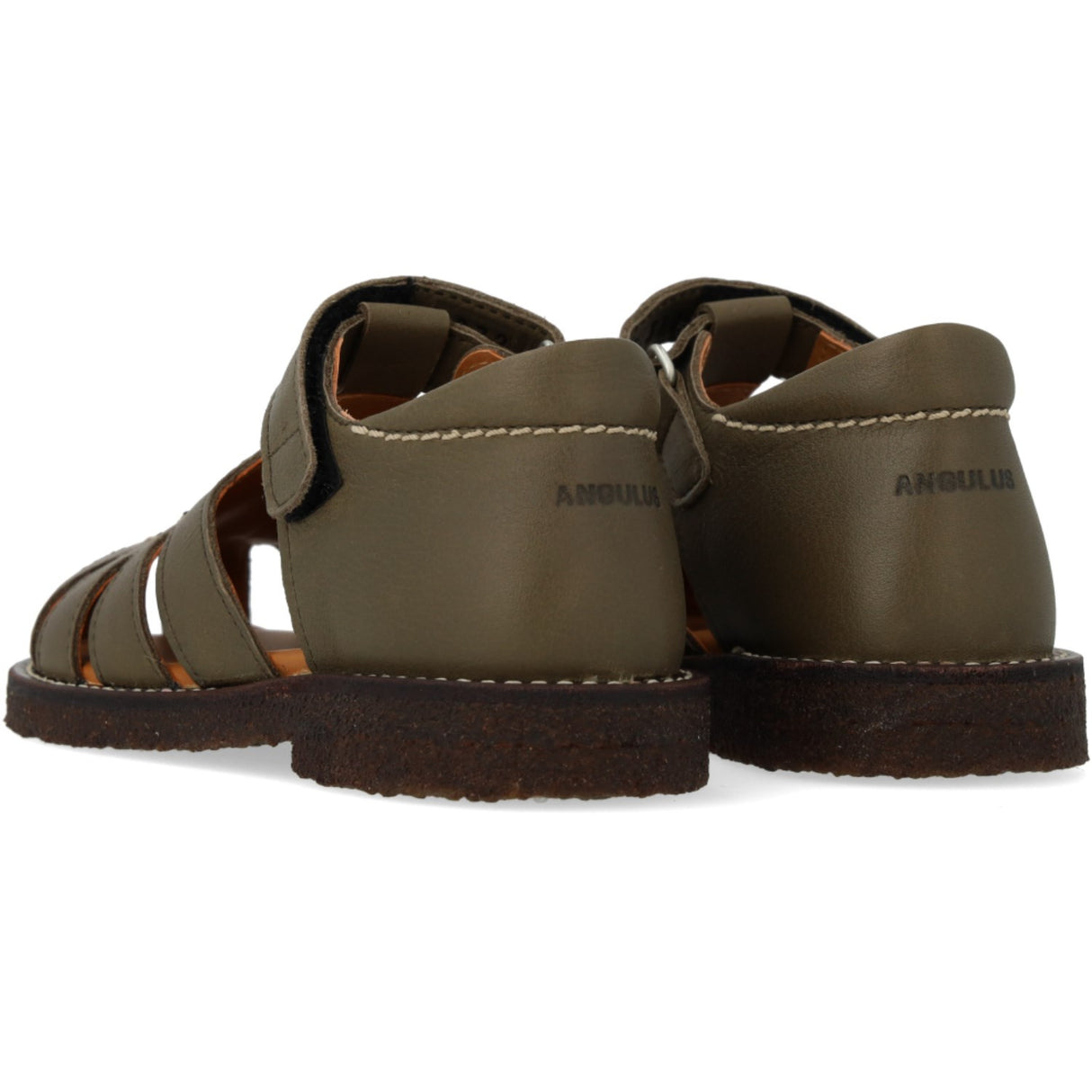 Angulus Forrest/Marshland print Lærsandal Med Stjernedetalje