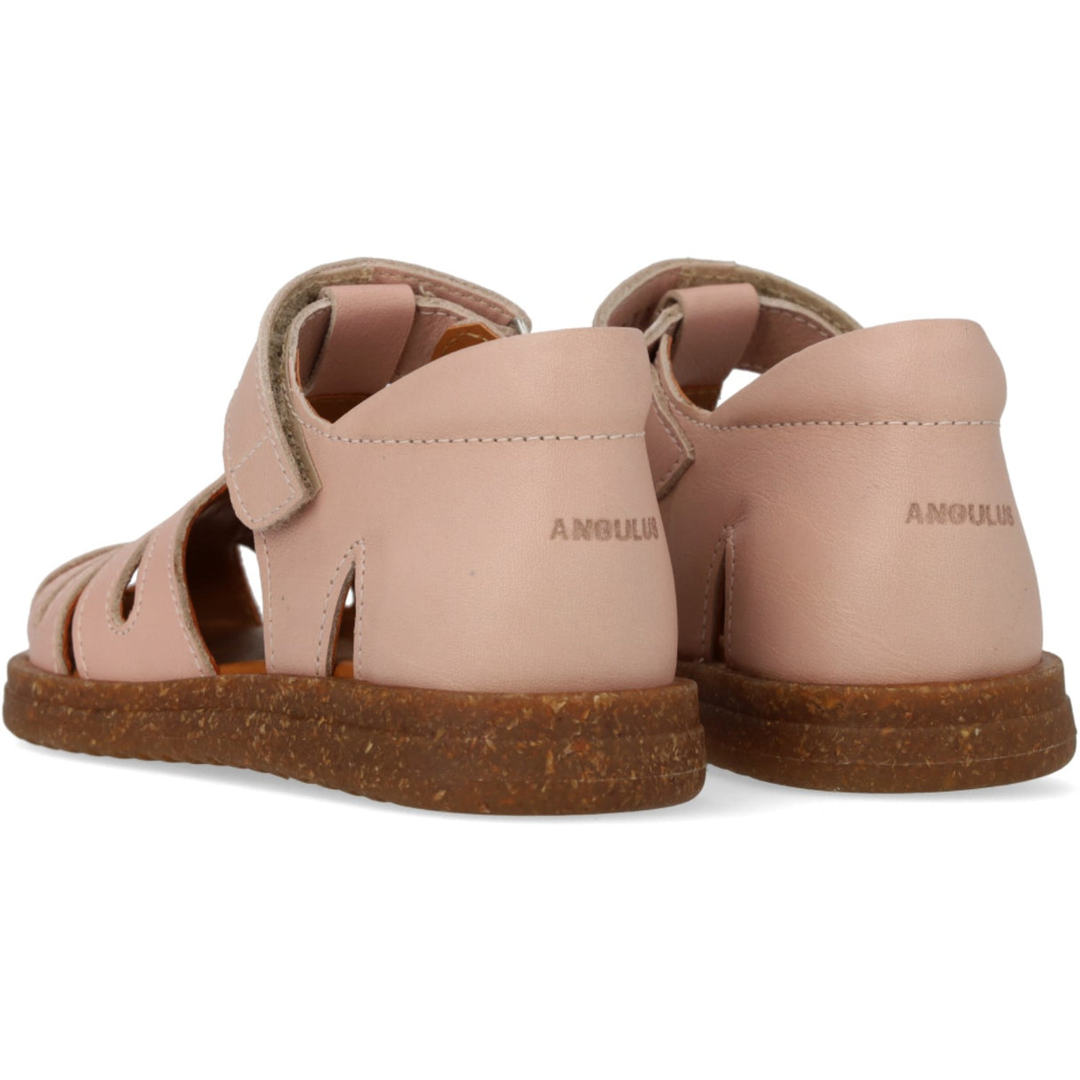 Angulus Rosebud/Rosebud Glitter Skinn Hjerte Sandal med Glitrende Glitter Hjerte