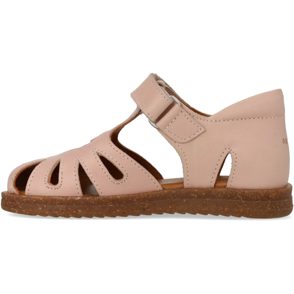 Angulus Rosebud/Rosebud Glitter Skinn Hjerte Sandal med Glitrende Glitter Hjerte