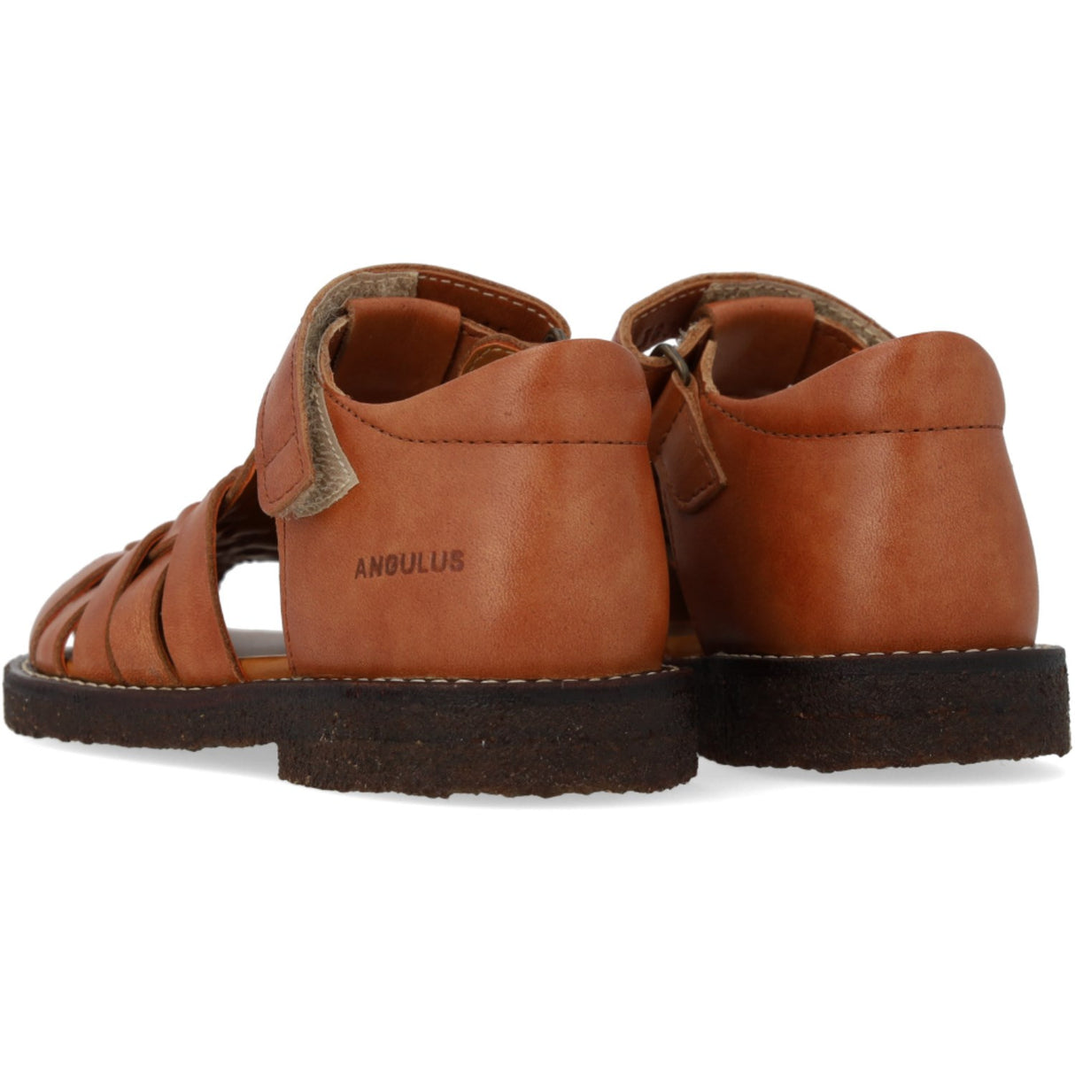 Angulus Tan Flettet Lærsandal