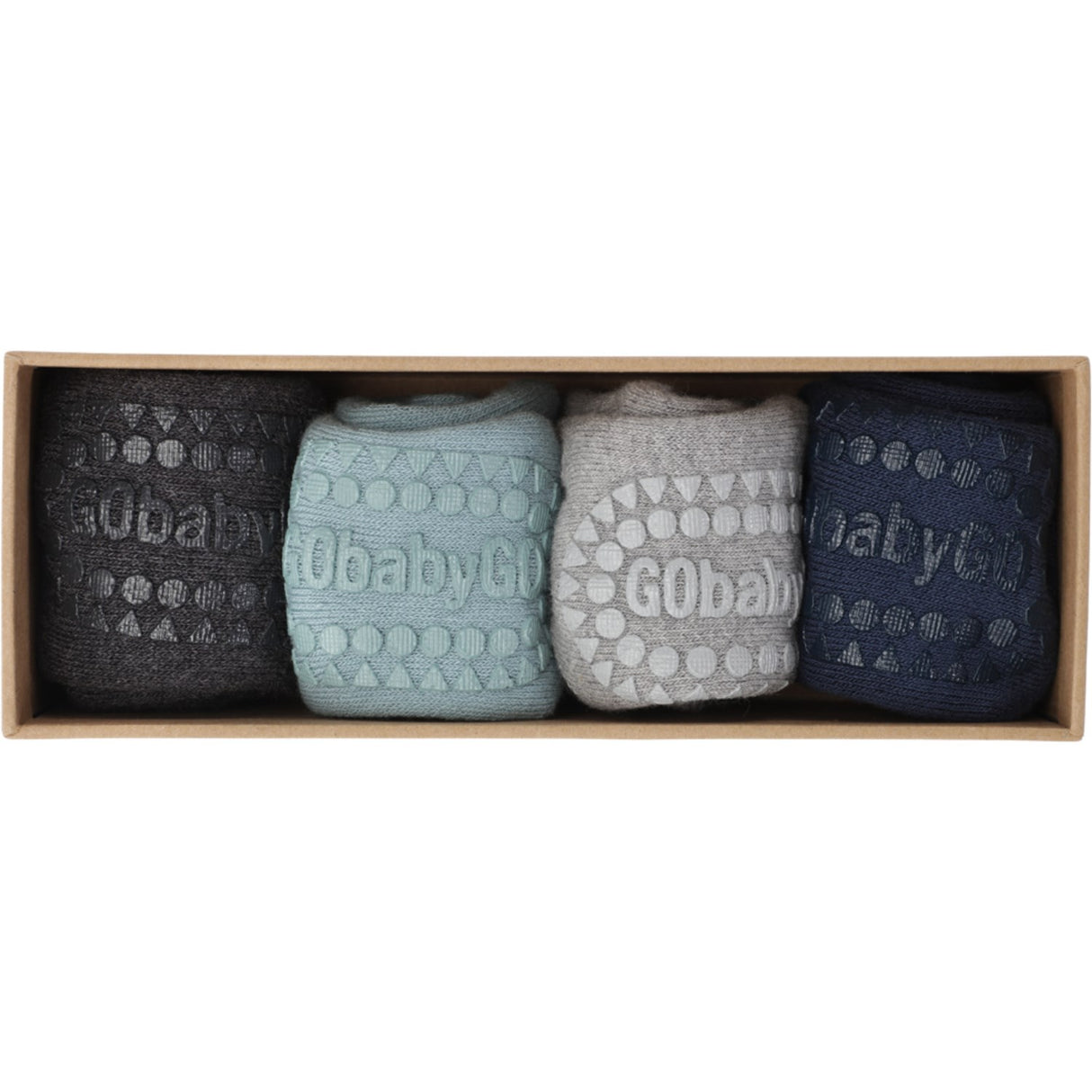 Gobabygo Grey/Blue/Grey/Navy Combo Box Organic Bomull