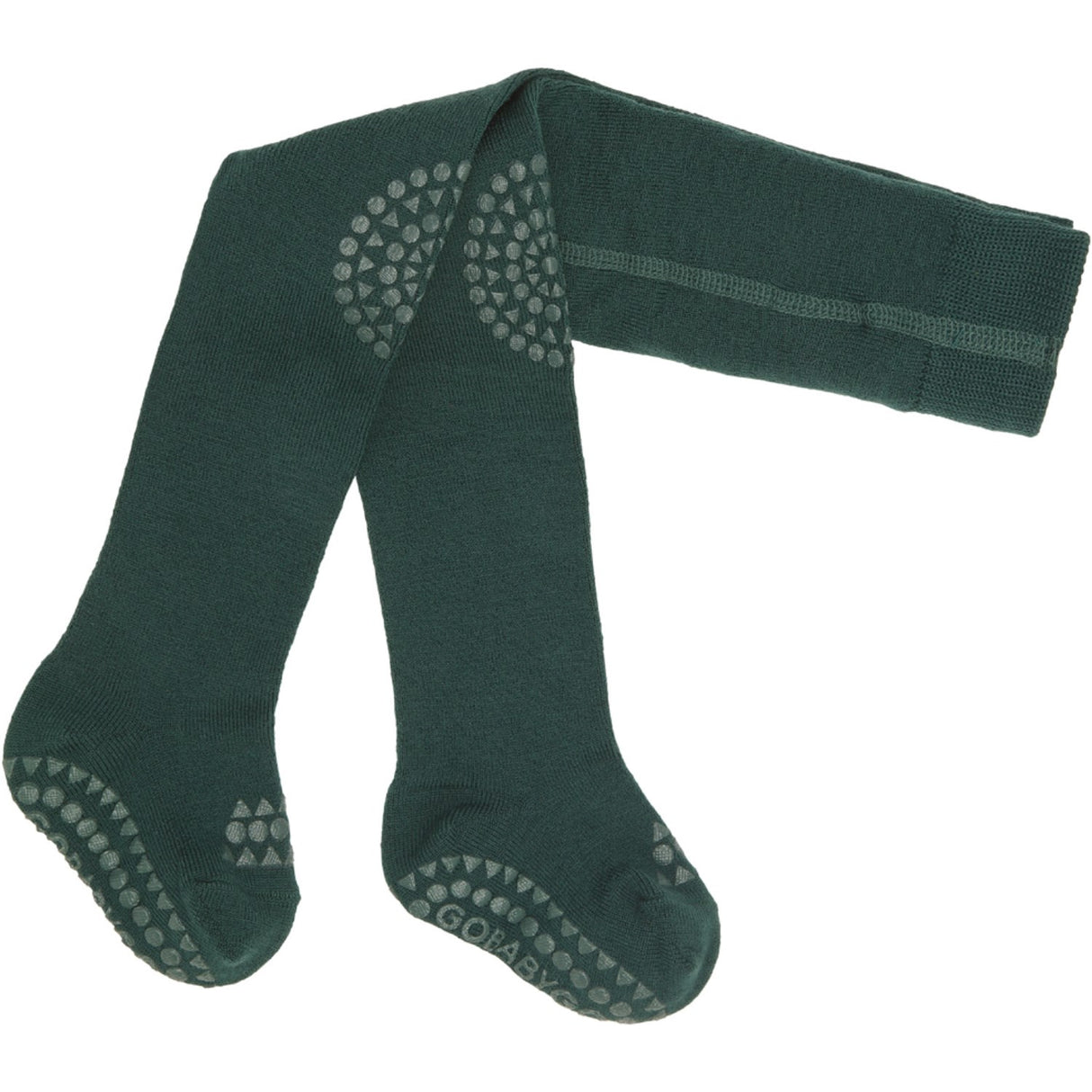 Gobabygo Forest Green Crawling Strømpebukser Merino Ull