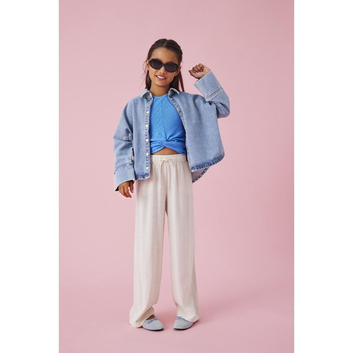 kids ONLY Light Blue Denim Grace 7/8 Bue Skjorte Denim