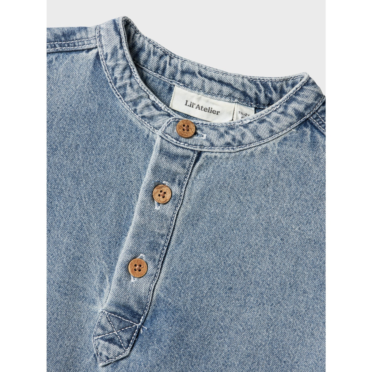 Lil'Atelier Medium Blue Denim Fundo Loose Denim Skjorte