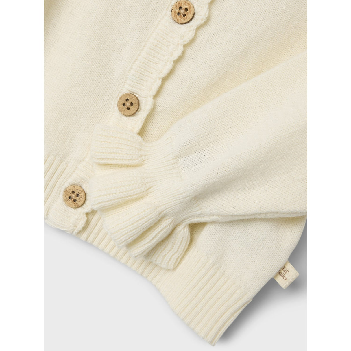 Lil'Atelier Coconut Milk Fauci Fia Kort Strikk Cardigan