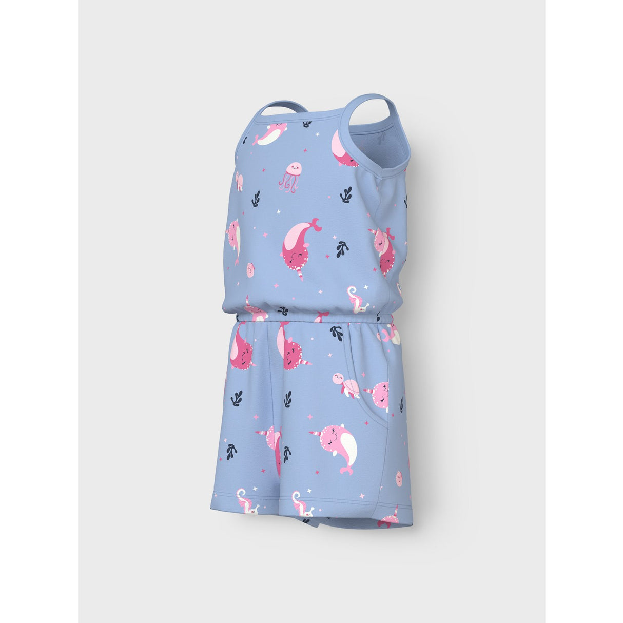 Name It Chambray Blue Whales Vigga Strop Dragt