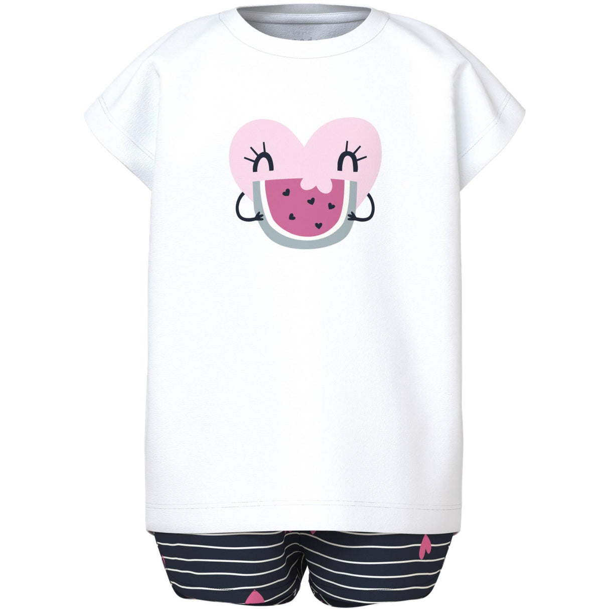 Name It Bright White Hearts Vigea Shorts Sett