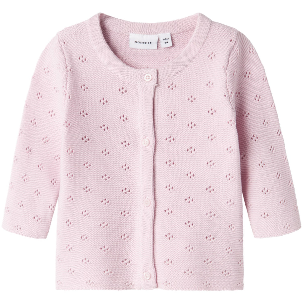 Name It Light Lilac Fie Strikk Cardigan