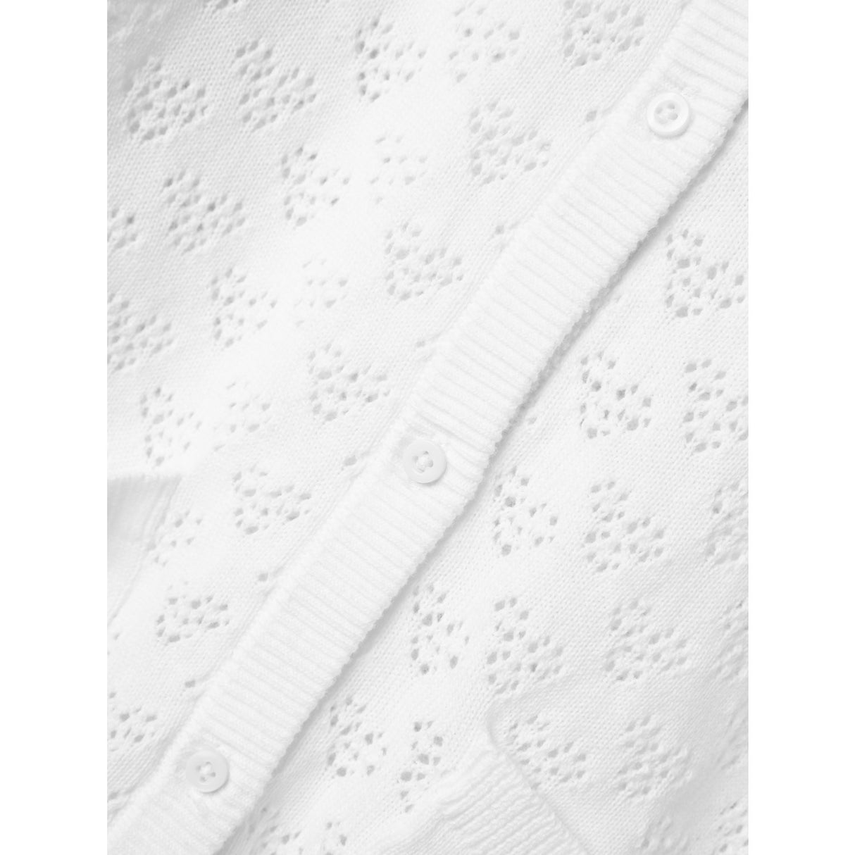 Name It Bright White Felotte Strikk Cardigan