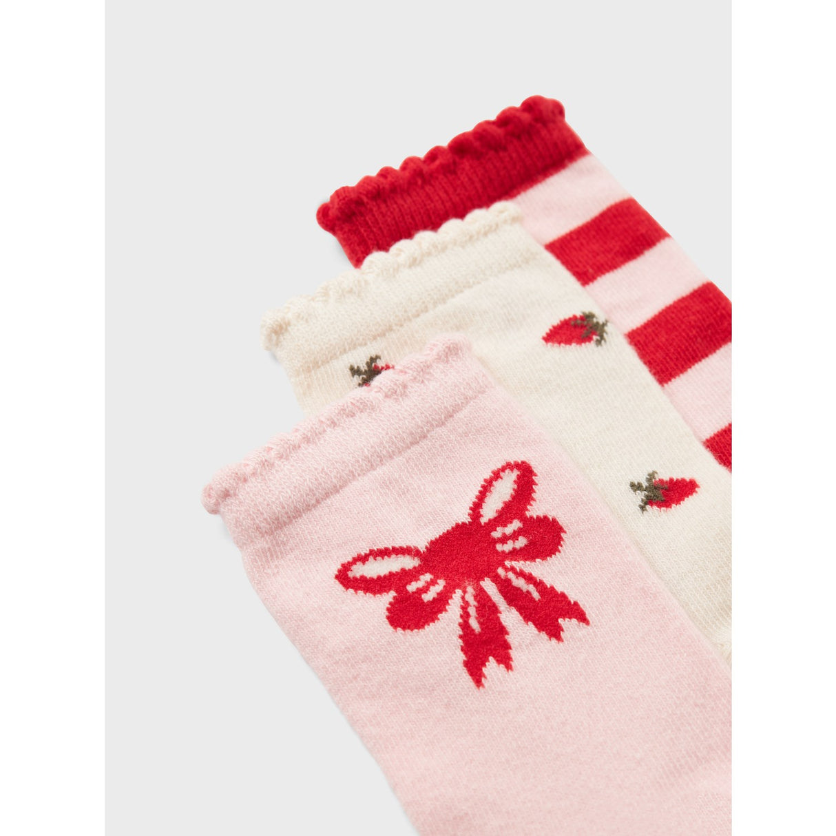 Name It Cloud Dancer Futti 3-Pakning Strømper