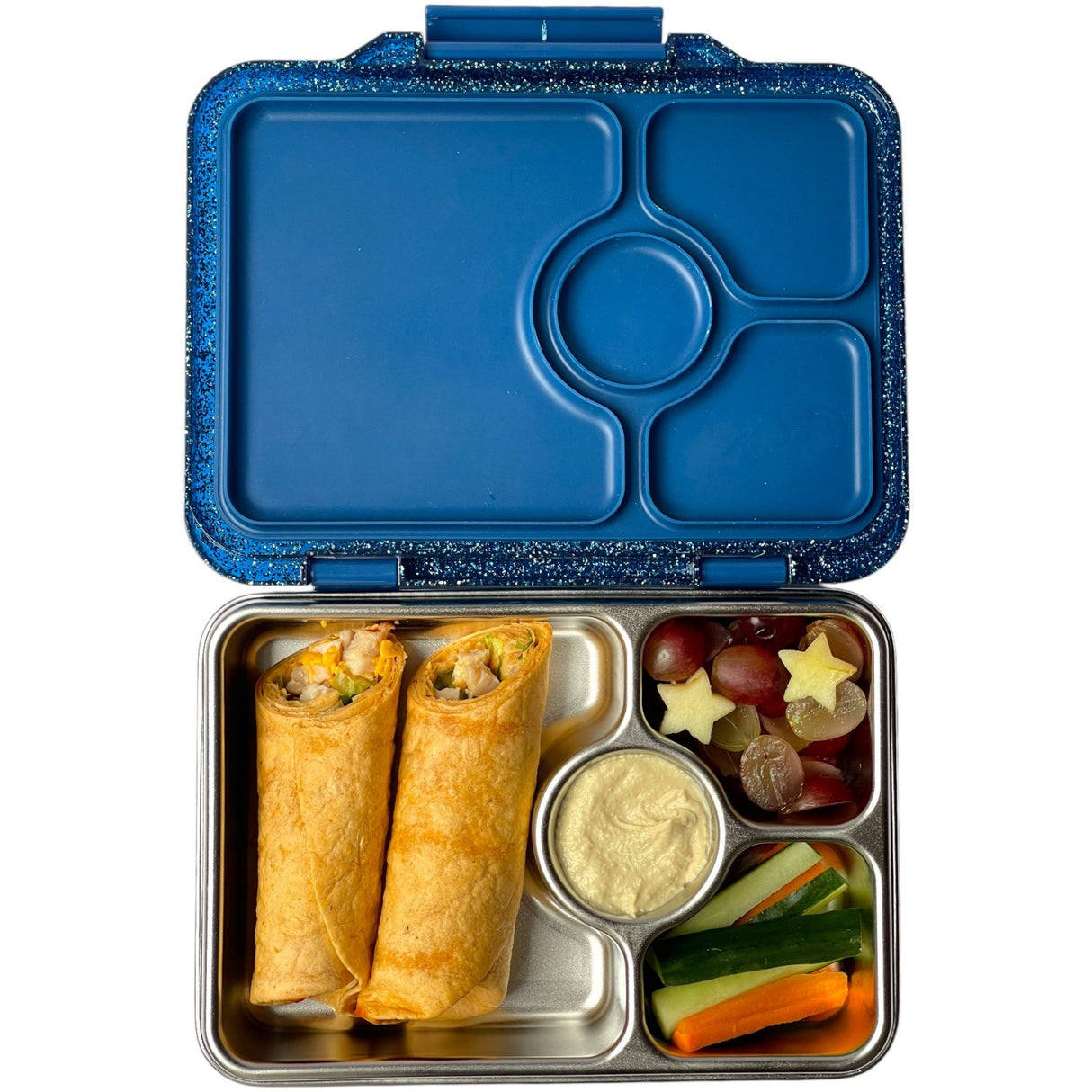 Yumbox Twilight Blue Glitter Prêt Stainless Steel 4-Sections