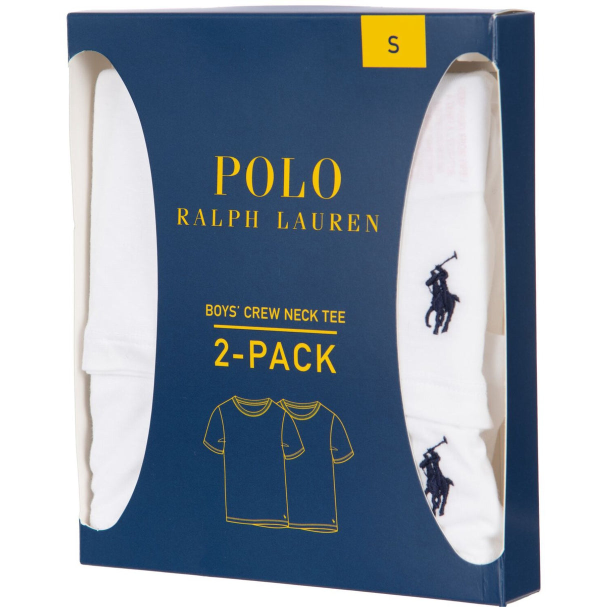 Polo Ralph Lauren White 2 Pack Bomull Crew T-Skjorte