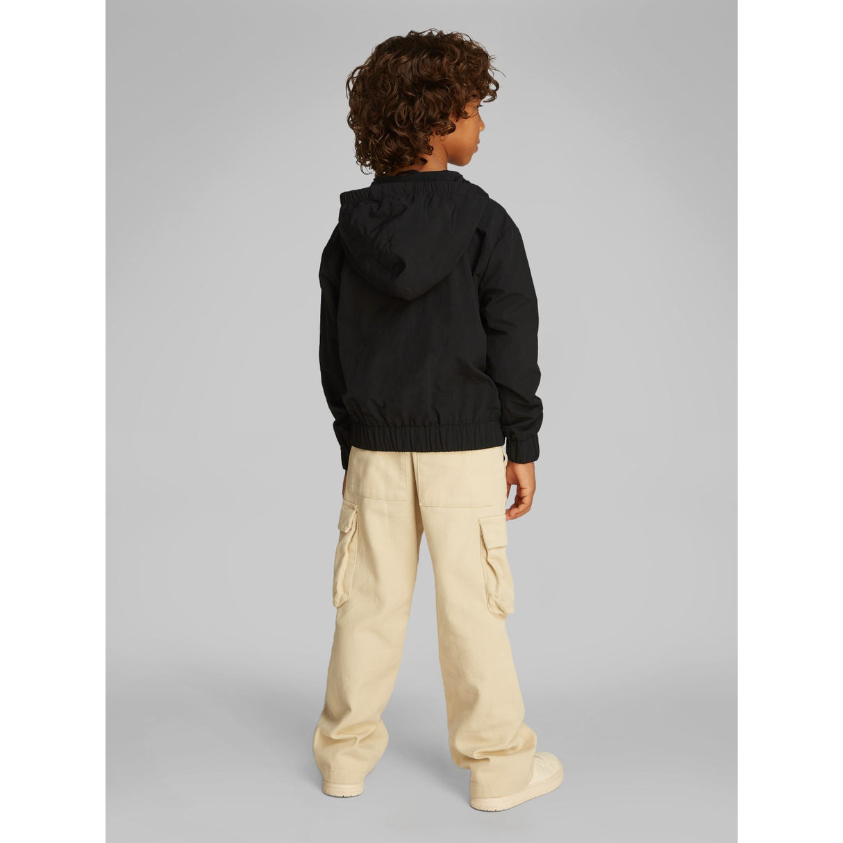 Calvin Klein Ck Black Essential Monologo Windbreaker Jakke