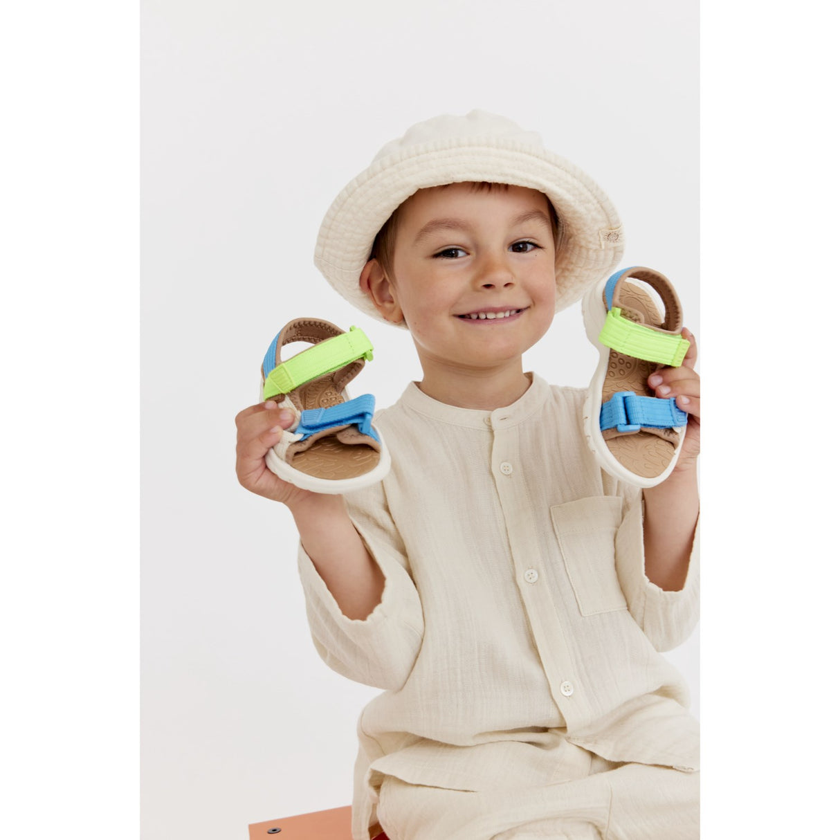 Bisgaard Bright Blue/Green Nico Sandal