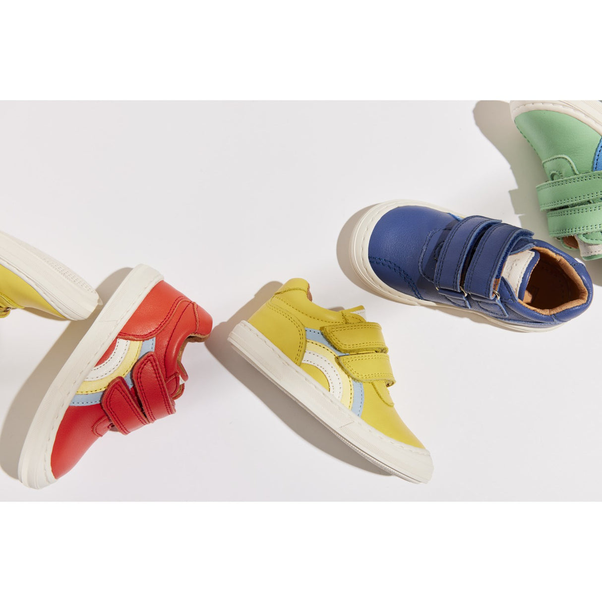 Bisgaard Deep Blue Rainbow Low Borrelås Sko