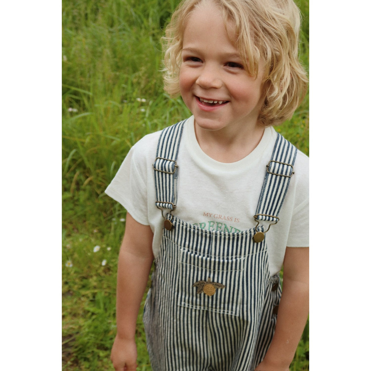 Konges Sløjd Naval Stripe Fender Overalls Gots