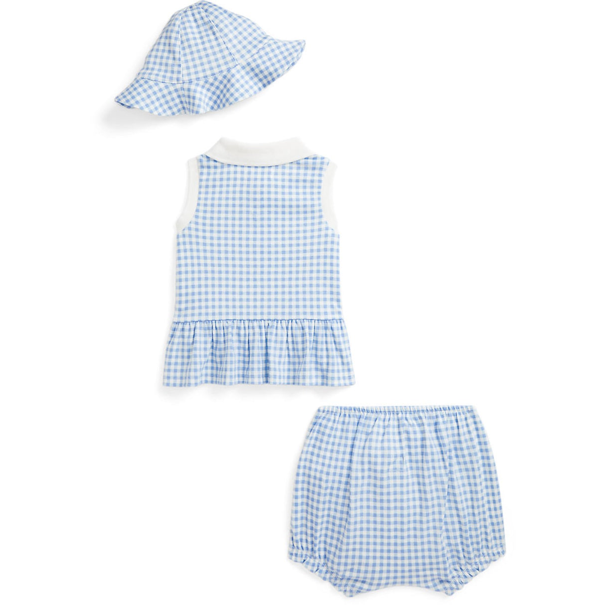 Ralph Lauren Baby Blue Baby Gingham W/ Nevis Shorts Sett