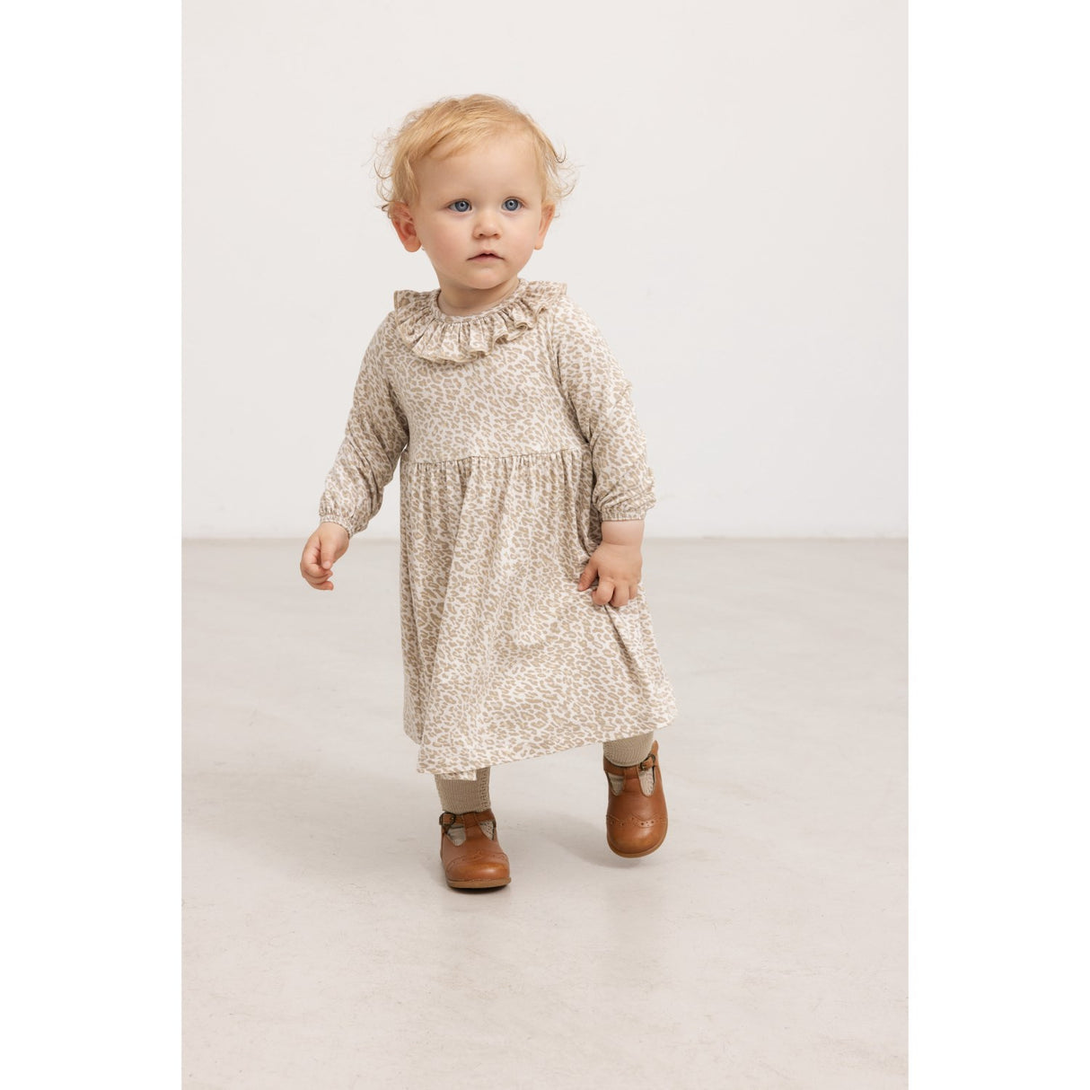 MarMar Leopard Beige Leo Diora Frill Kjole