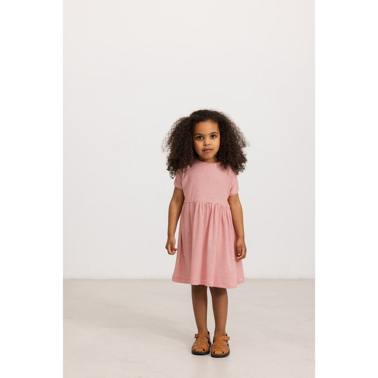 MarMar Modal Fine Rib Red Stripe Dioa Kjole