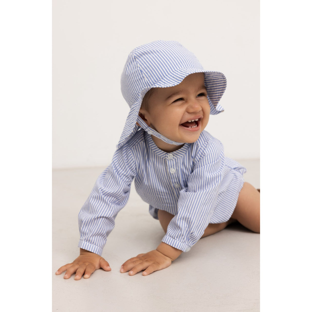 MarMar Poplin Bolich Blue Strips Alba Lue