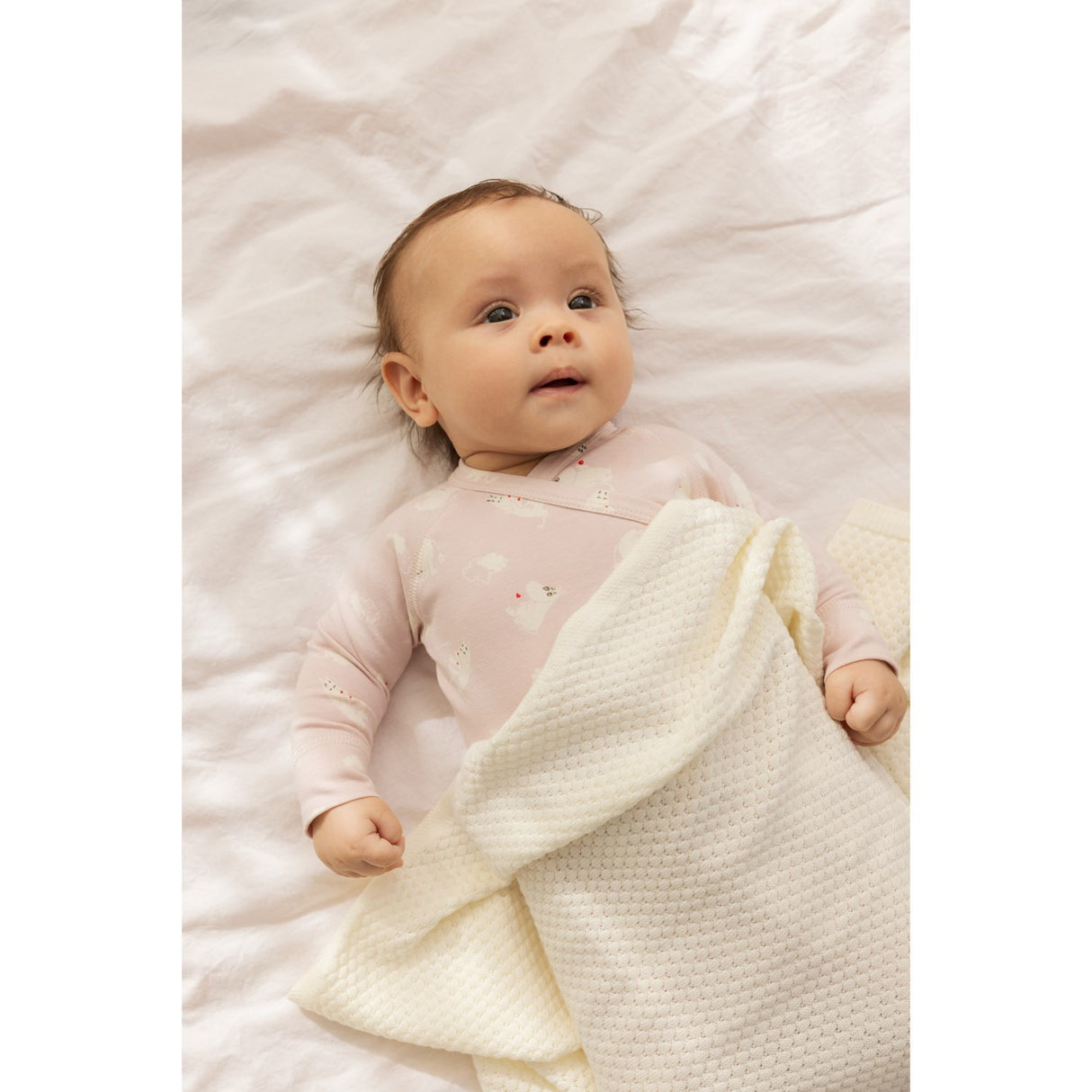 MarMar New Born Modal Mix Honeycomb Gentle White Alia Tilbehør Teppe