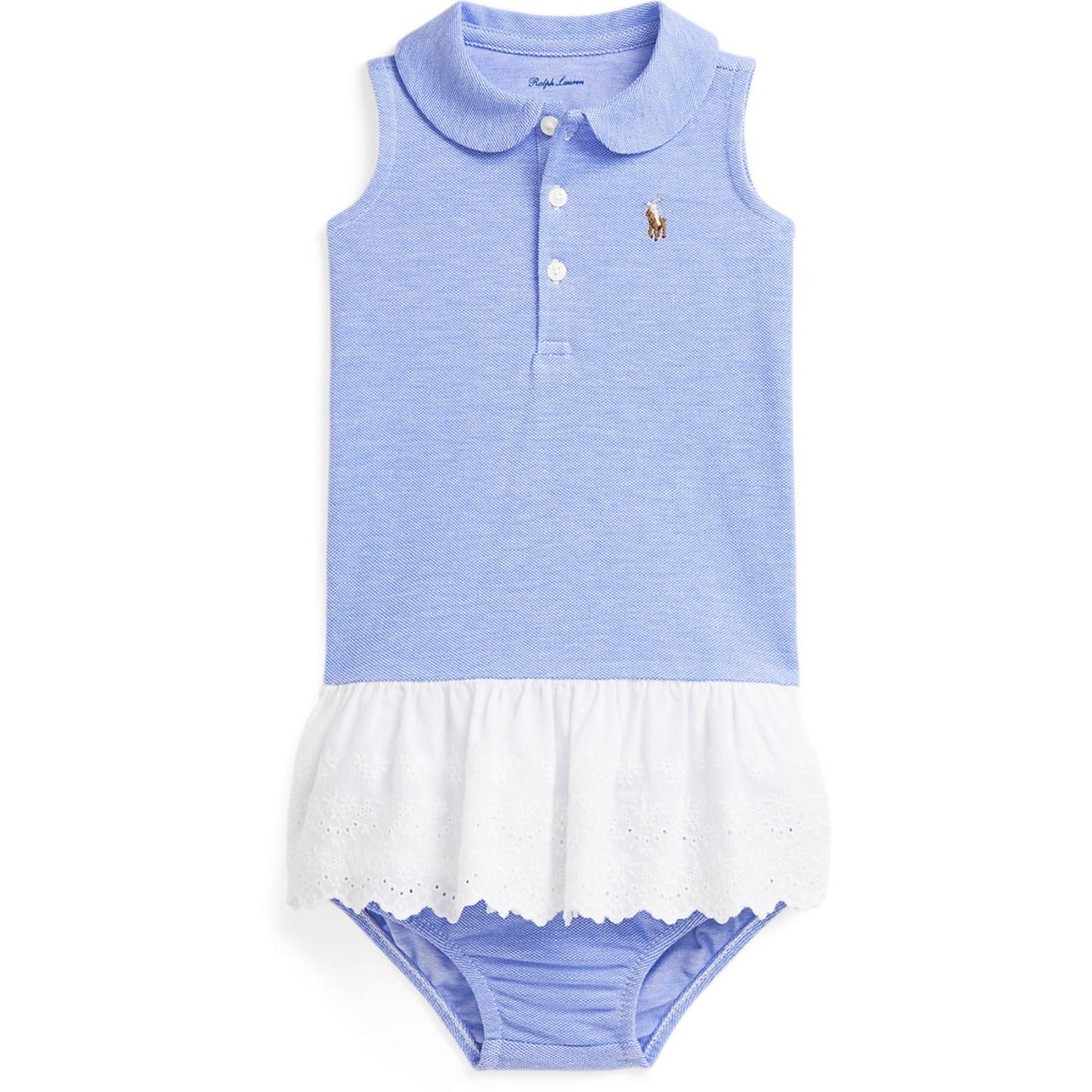 Ralph Lauren Baby Harbor Island Blue Multi Day Kjole