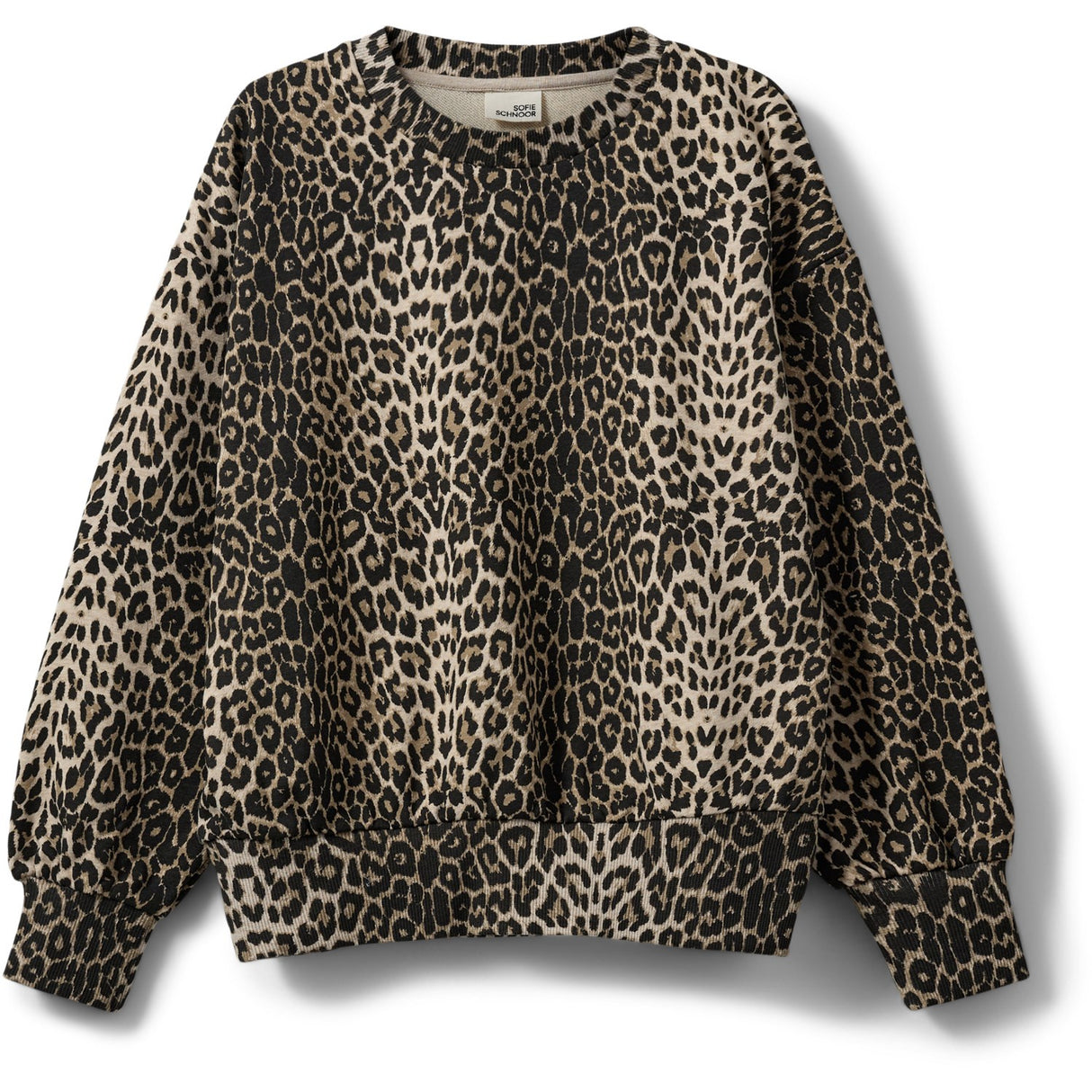 Sofie Schnoor Light Brown Leopard Collegegenser