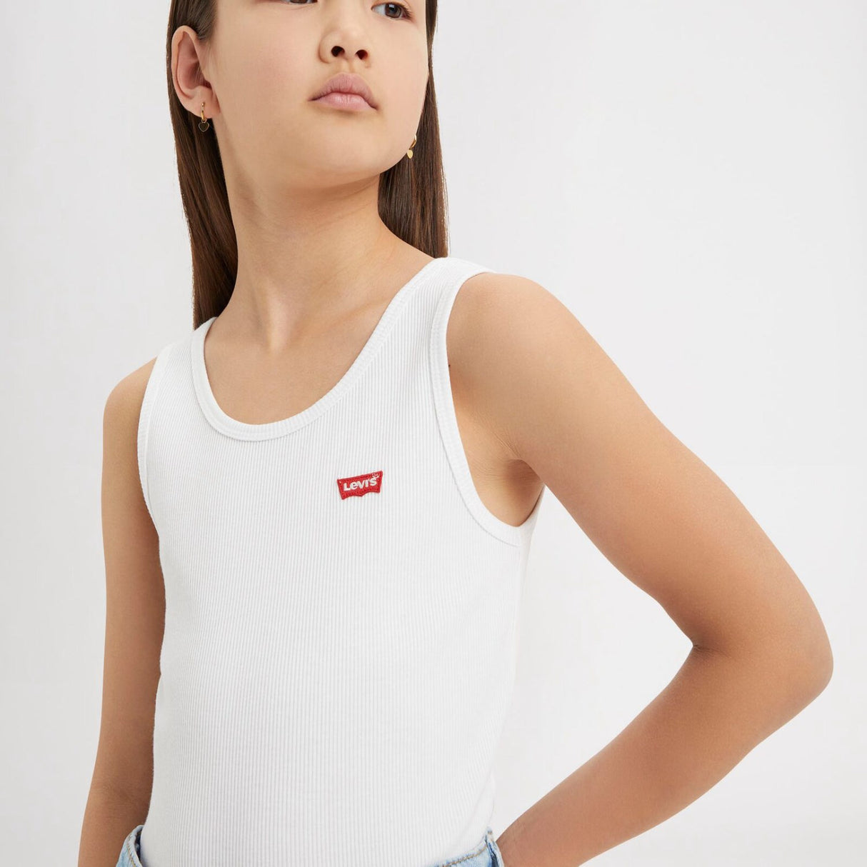Levi's Bright White Lvg Meet Og Greet Ribbed Tank Topp