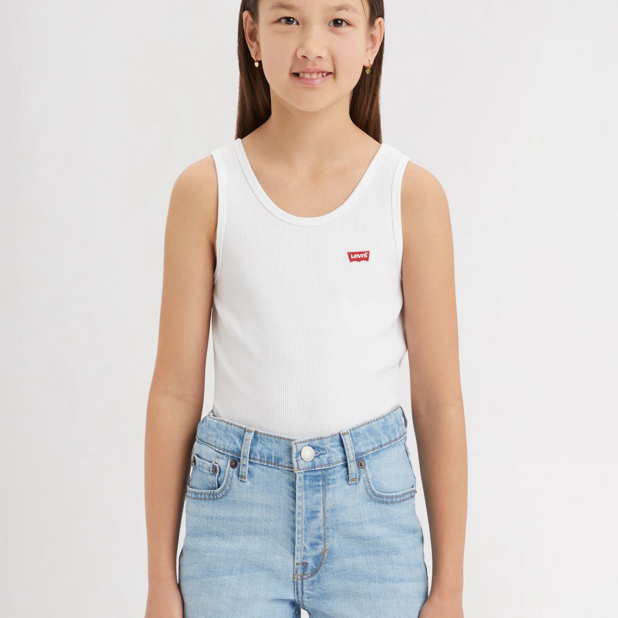 Levi's Bright White Lvg Meet Og Greet Ribbed Tank Topp