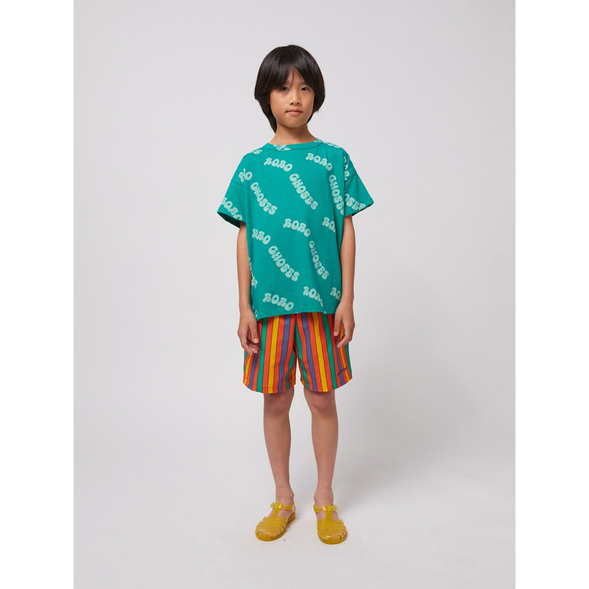 Bobo Choses Green Wavy Bobo Choses All Over T-Shirt