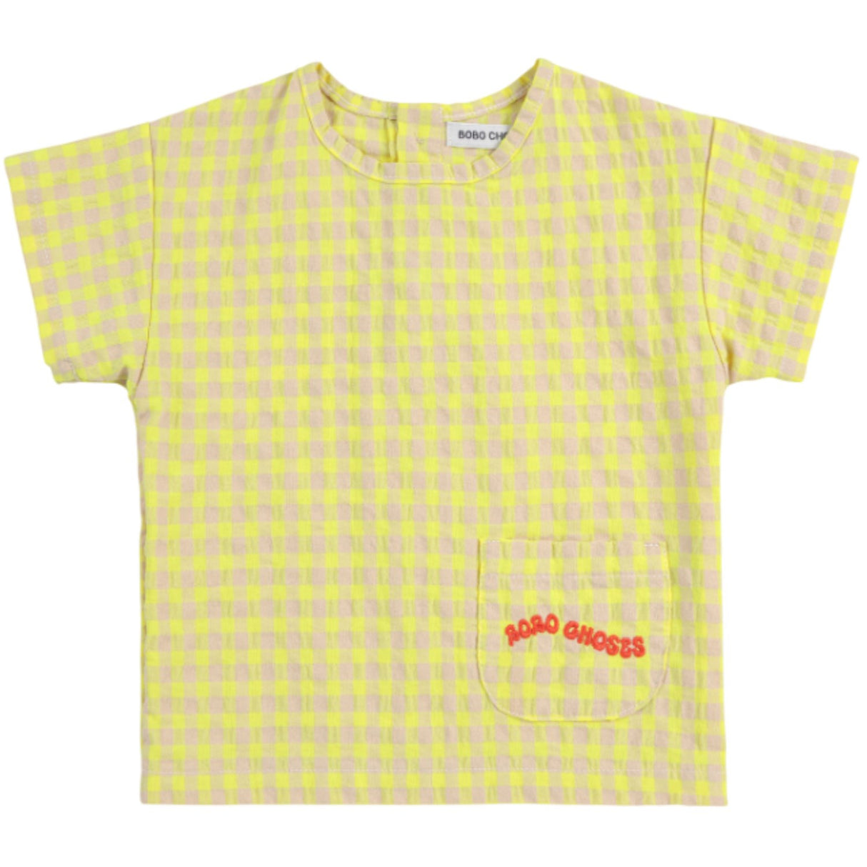 Bobo Choses Multicolor Vichy Woven T-shirt