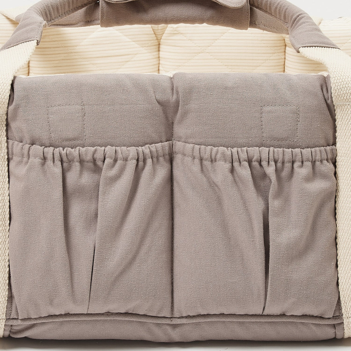 COPENHAGEN COLORS Dark Grey W. Cream Solid Stripe Organic Multifunctional Babylift Vol. 2