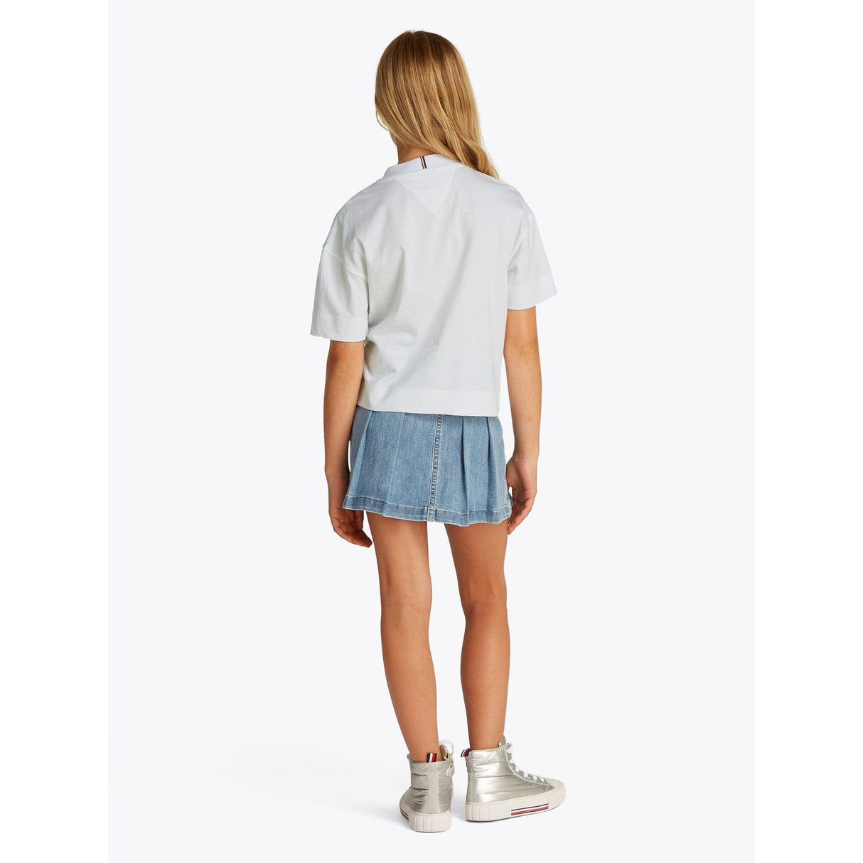 Tommy Hilfiger White Melange Varsity Archive T-Skjorte