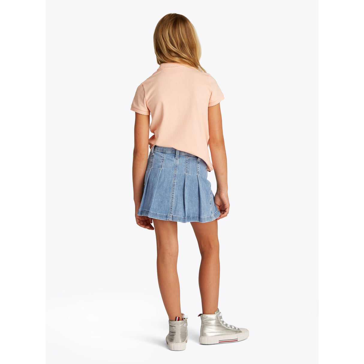 Tommy Hilfiger Drapey Denim Skjørt Pleated