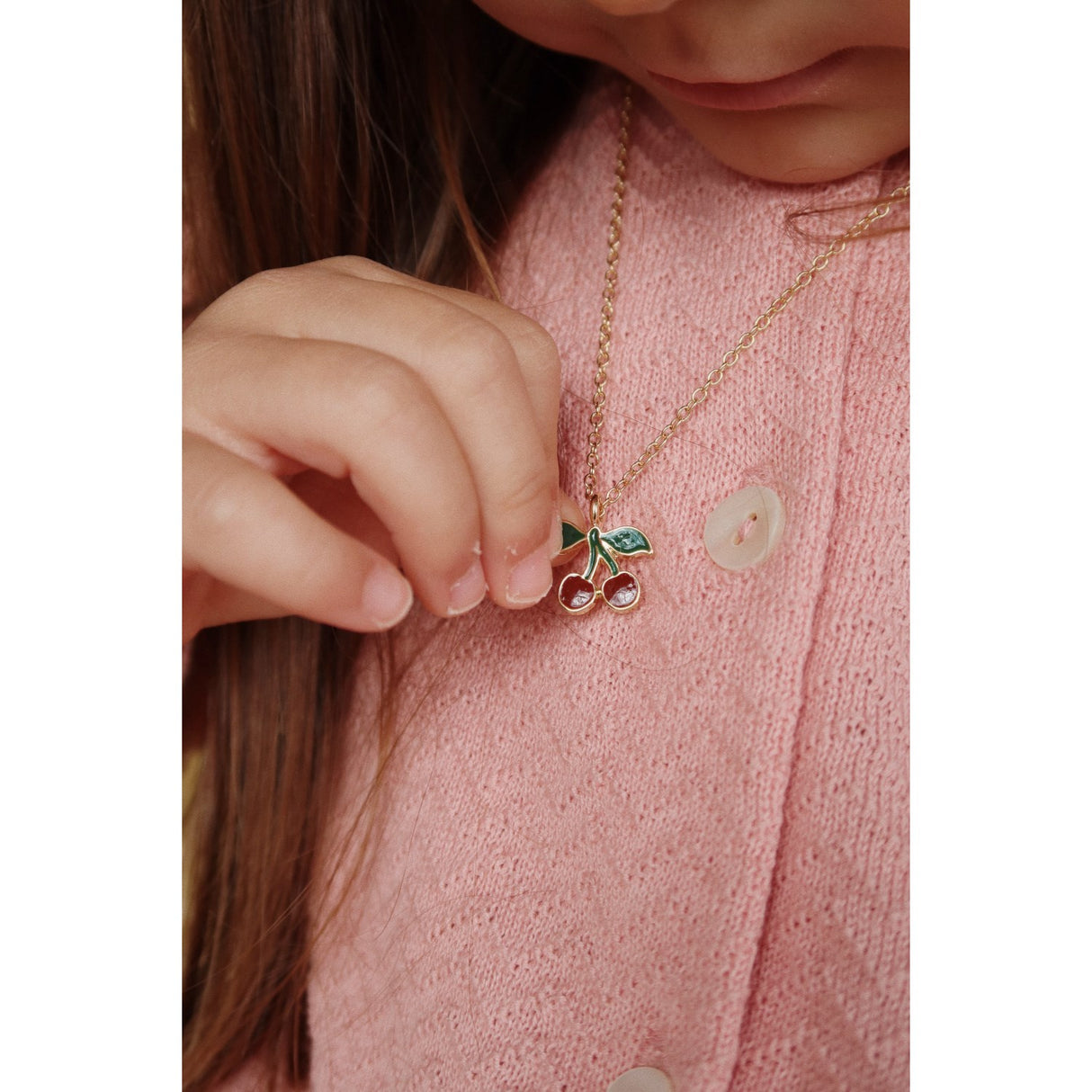 Konges Sløjd Gold Cherry Jewelry Sett