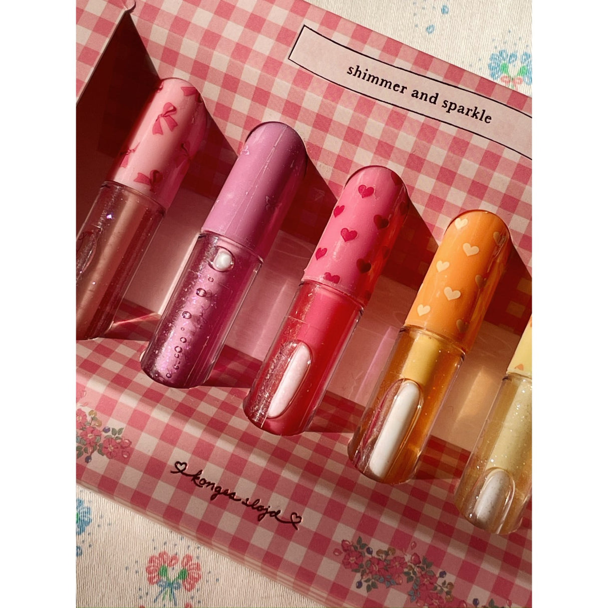 Konges Sløjd Multi Glitter Lip Gloss 5 Pcs