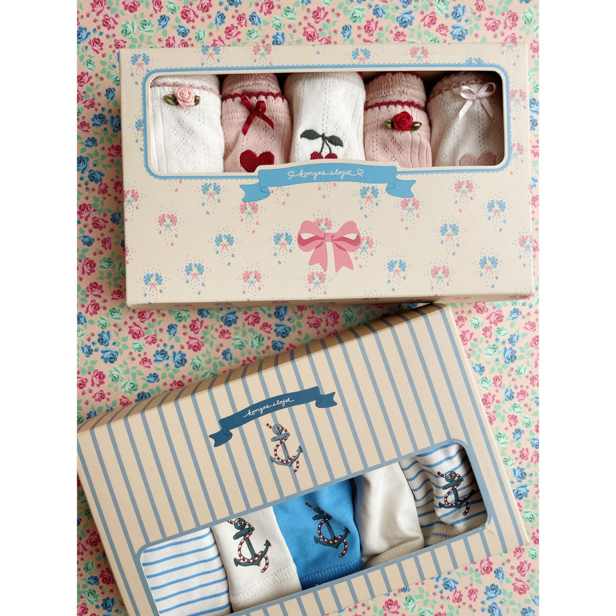 Konges Sløjd Rose/White Mix Minna 5 Pack Girl Underbukser Gots