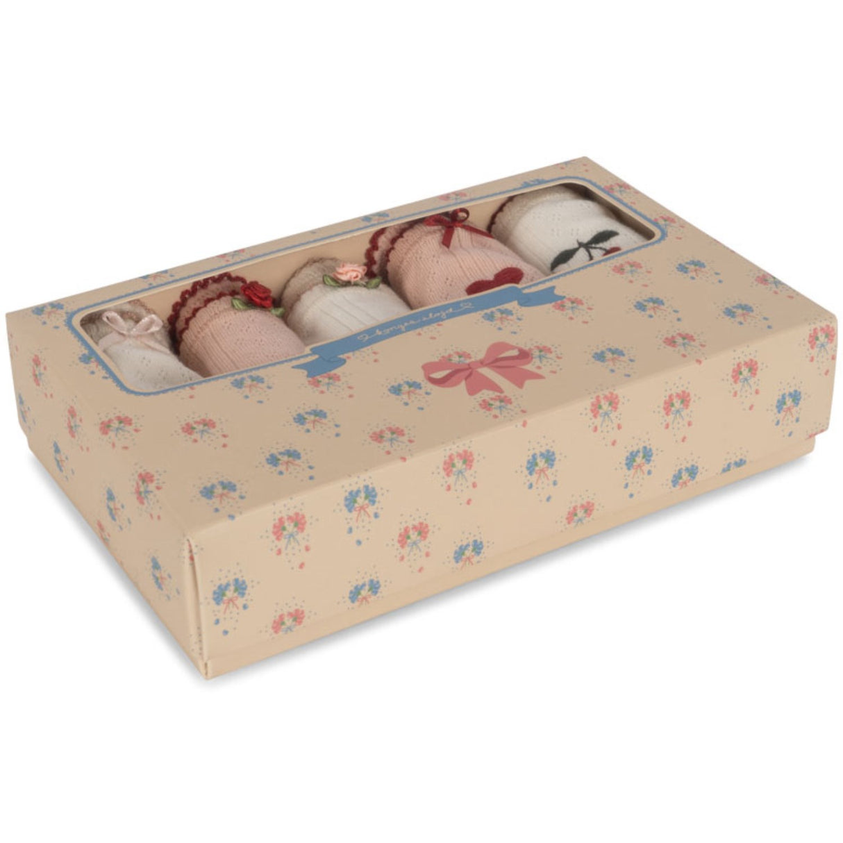 Konges Sløjd Rose/White Mix Minna 5 Pack Girl Underbukser Gots