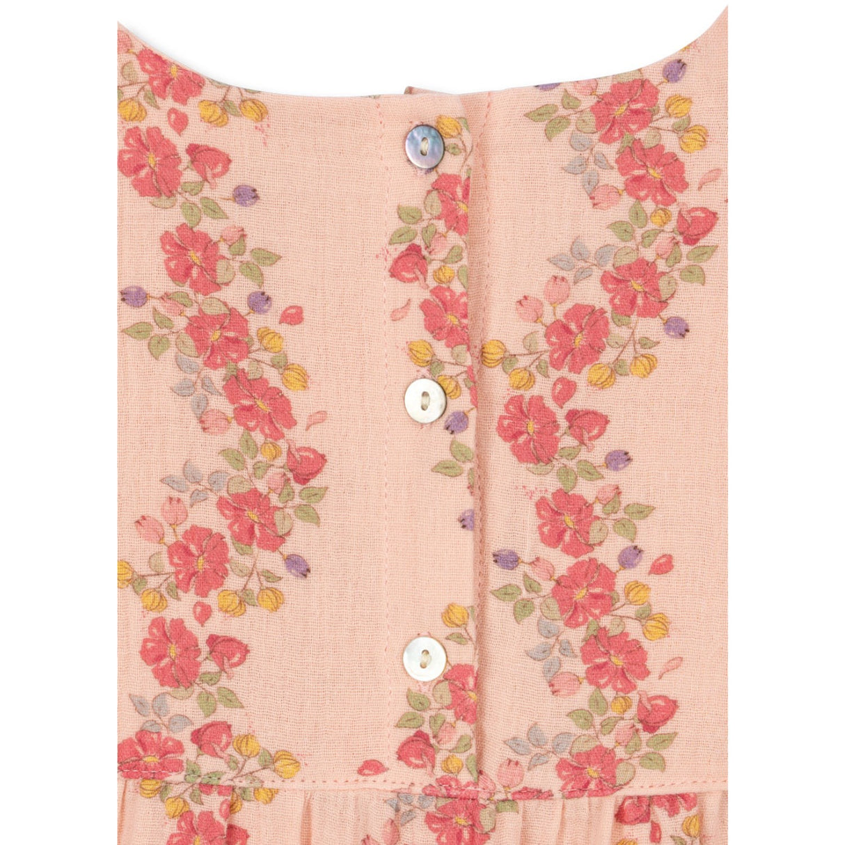 Konges Sløjd Floria Pink Coco Frill Romper Gots