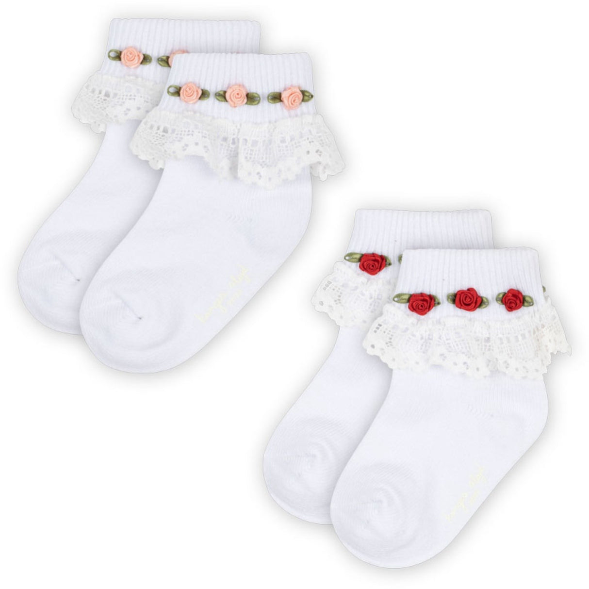 Konges Sløjd Optic White 2 Pack Lace Strømper