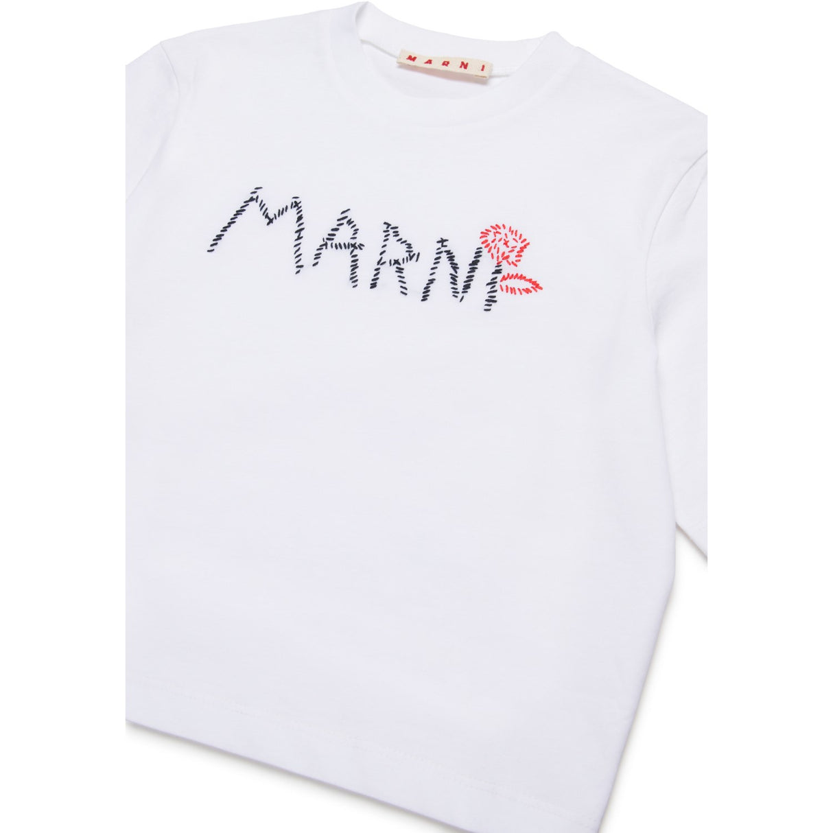 Marni White T-Skjorte