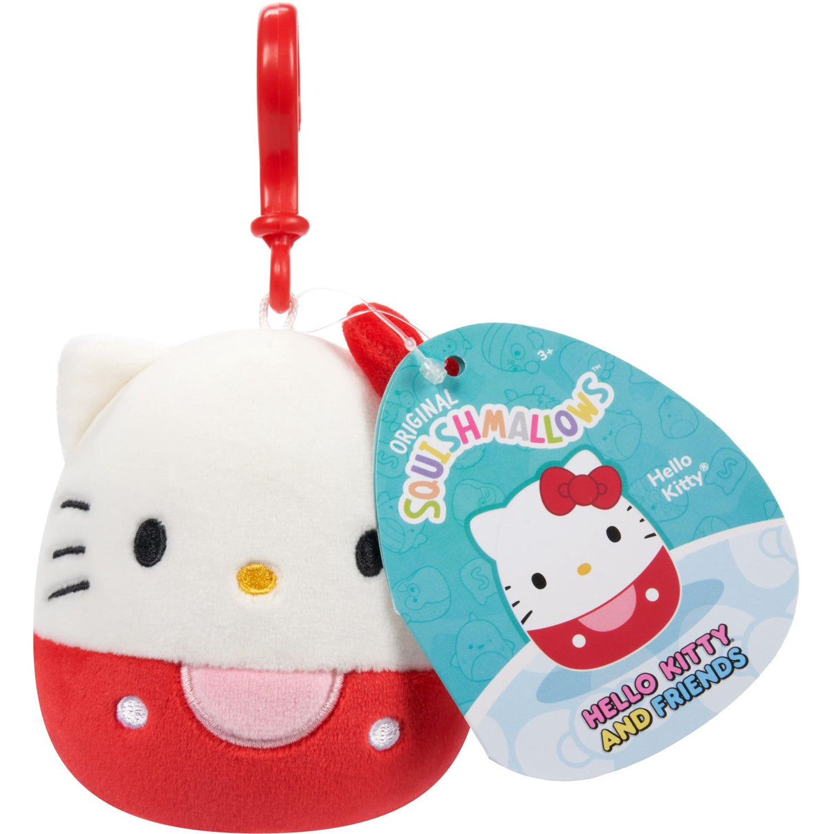 Squishmallows 9 Cm Clip-on Hello Kitty And Friends Hello Kitty