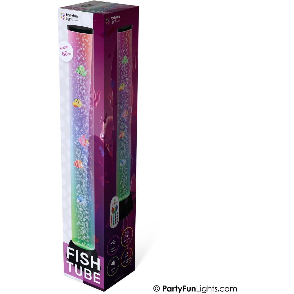 Party Funlight XXL Fiskelamp Med Bobler H: 80cm