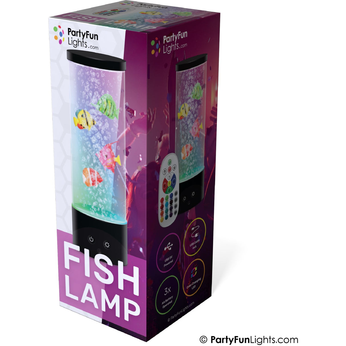 Party Funlight Fiskelampe med Fjernkontroll H: 28cm