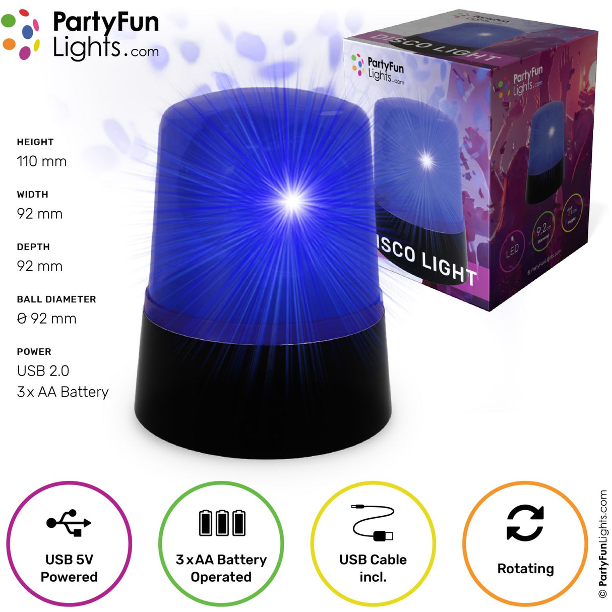 Party Funlight Politilys Ø: 9.2cm